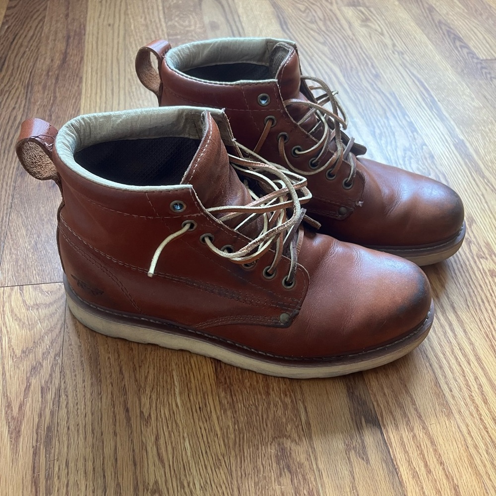 Golden Fox Wedge Sole Leather Boot (Size 9)